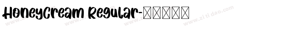 HoneyCream Regular字体转换